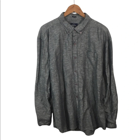 BF27 Men’s Artistry In Motion Regular Fit LINEN Button Down Shirt XL - Picture 1 of 4